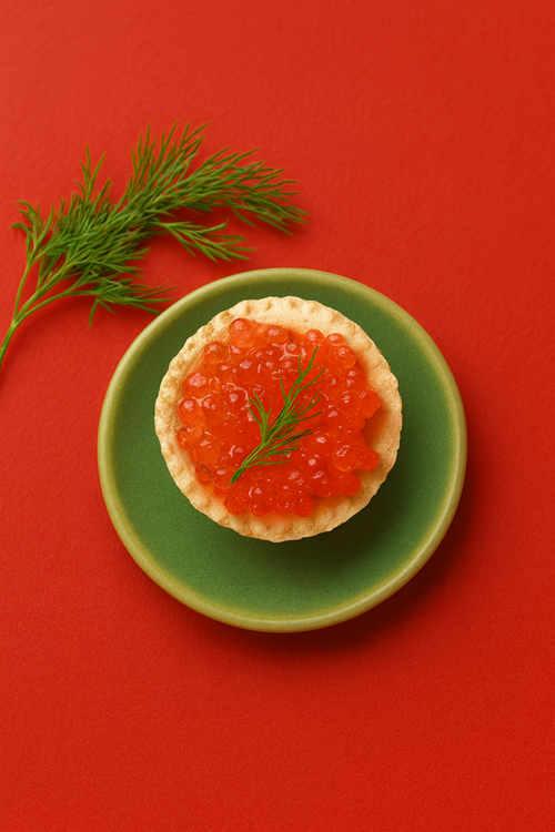 Тарталетки с красной икрой (6 шт)