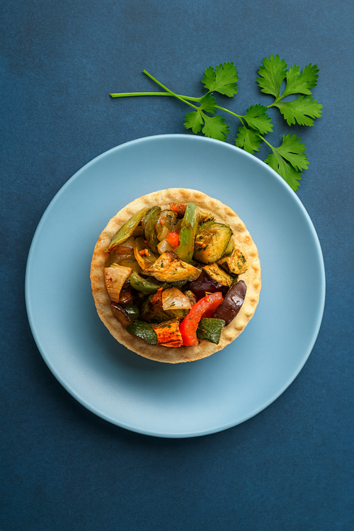 Тарталетки с запеченными овощами (6 шт)