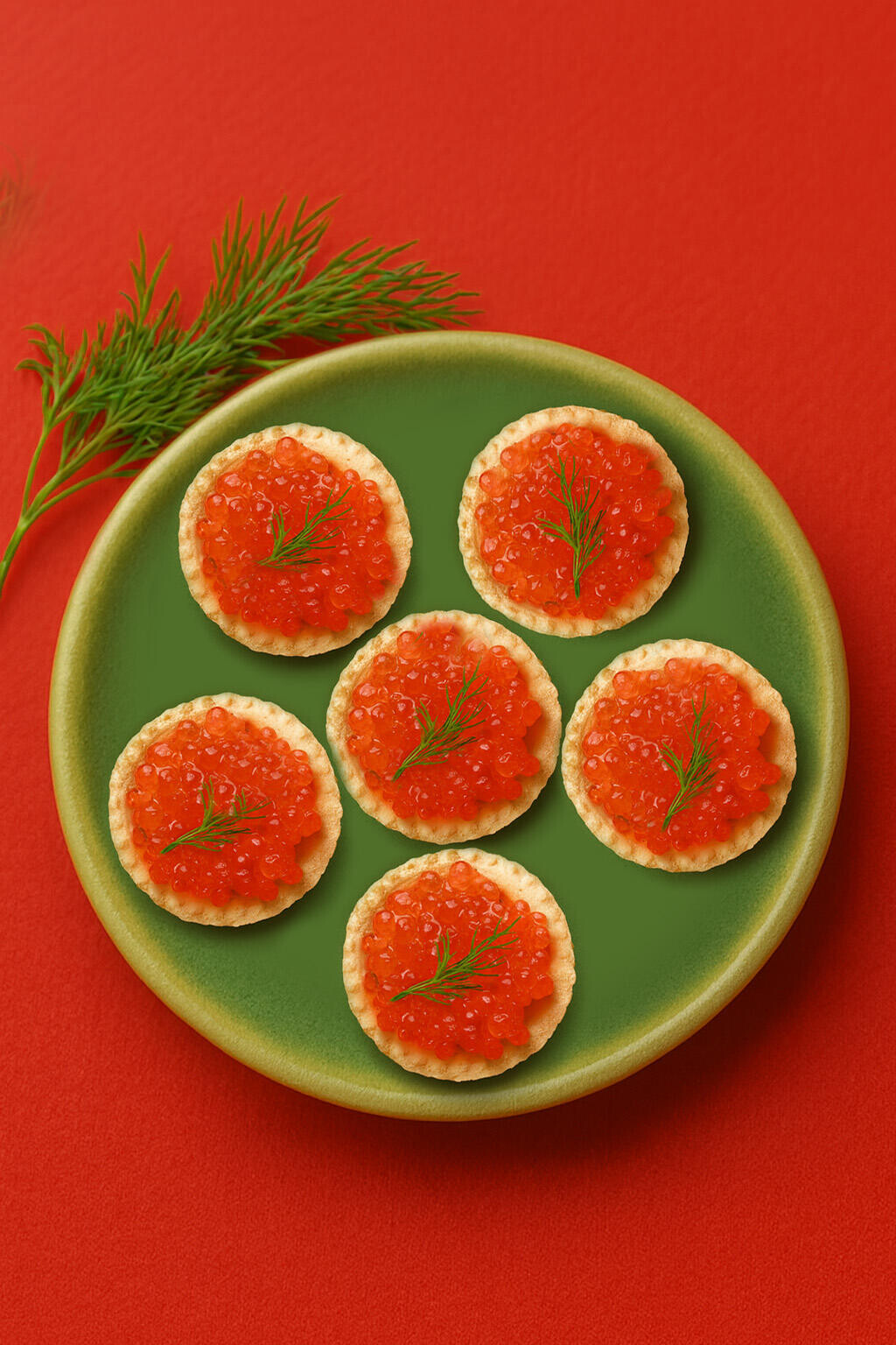 Тарталетки с красной икрой (6 шт)