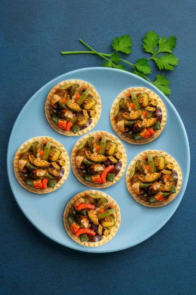 Тарталетки с запеченными овощами (6 шт)
