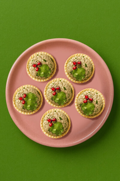 Тарталетки с пхали из фасоли (6 шт)