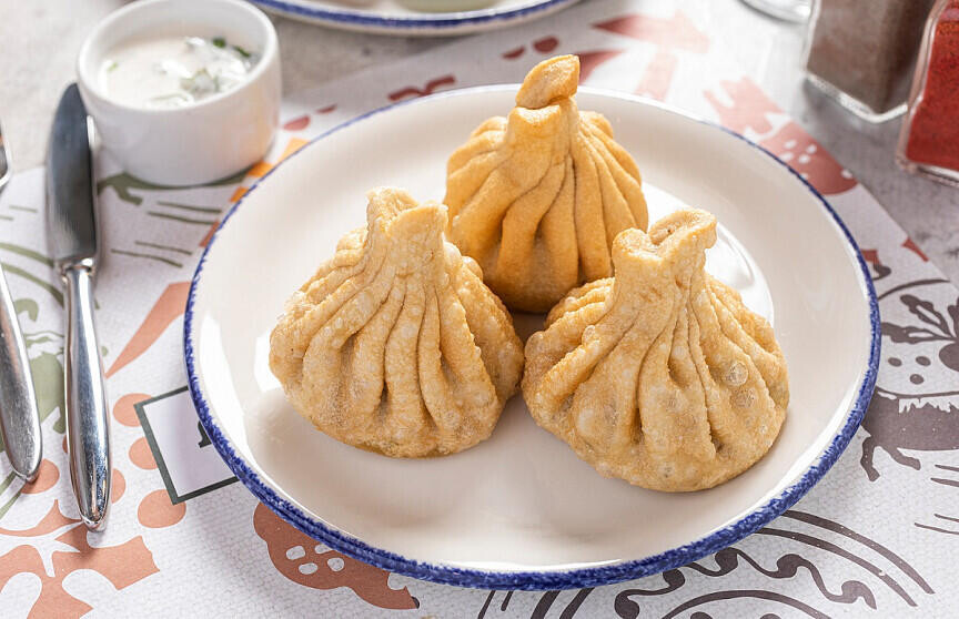 Пост: Хинкали с картошкой и грибами 3 шт. (жареные)