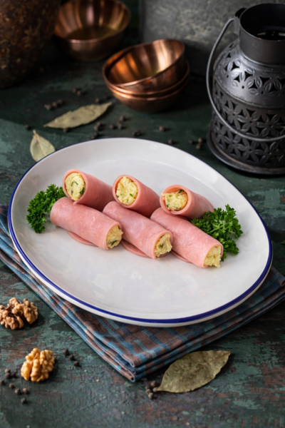 Рулетики с ветчиной и сыром (6 шт.)