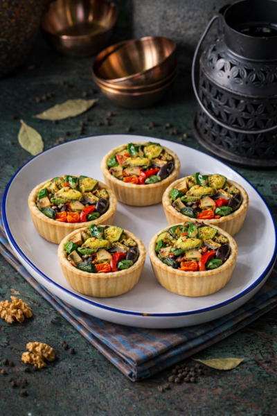 Тарталетки с запеченными овощами (6 шт)